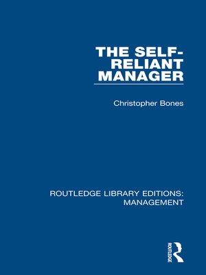 cover image of The Self-Reliant Manager